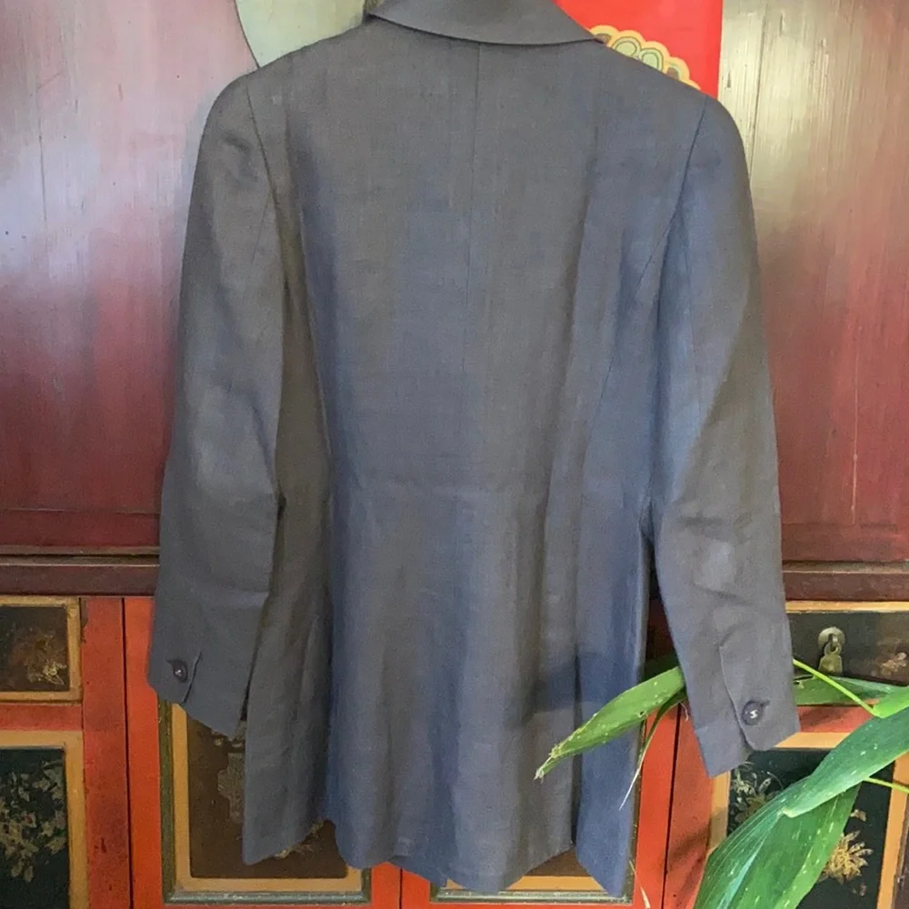 Auth CHANEL SUIT 100% Linen Jacket & Skirt size 38